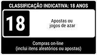 Selo de classificação indicativa para maiores de 18 anos